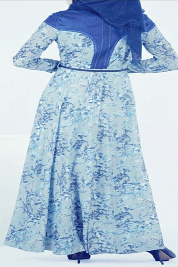 Kadın Mavi Elbise - 3