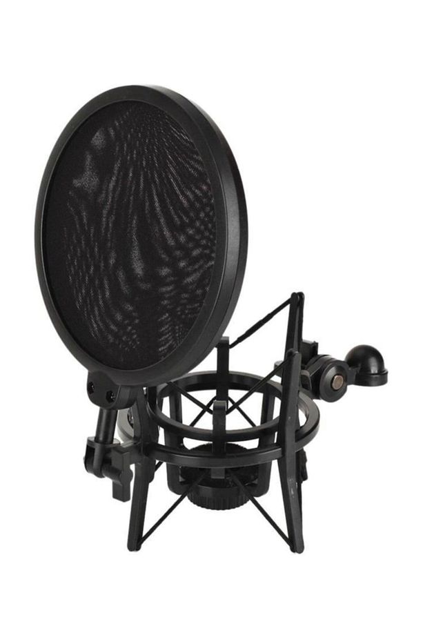 Nb39 Masa Mikrofon Standı (sehpa) + Sh-101 Pop Filtre Ve Shock Mount Set - 5