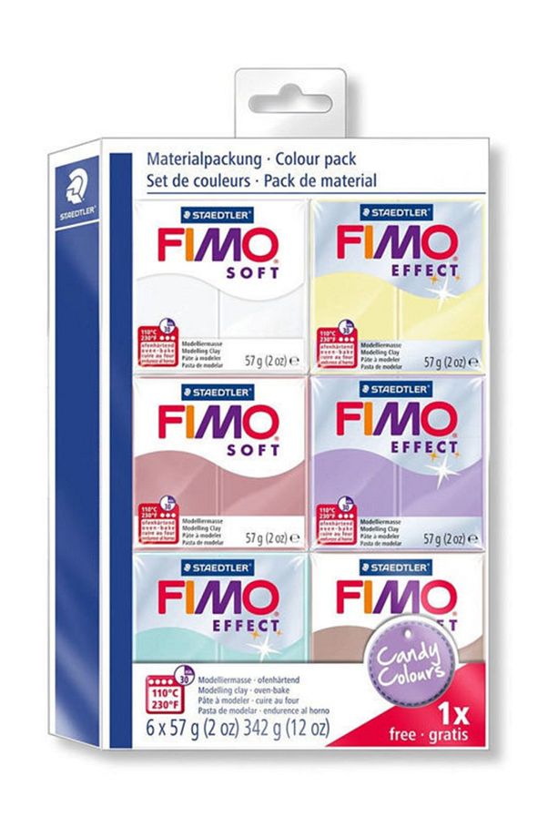 Staedtler Fimo Soft Polimer Kil Seti 6 Renk X 57 Gr. Candy Colours - 1