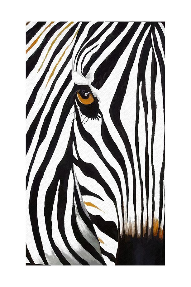 Zebra Desenli Dijital Baskılı Halı - 1