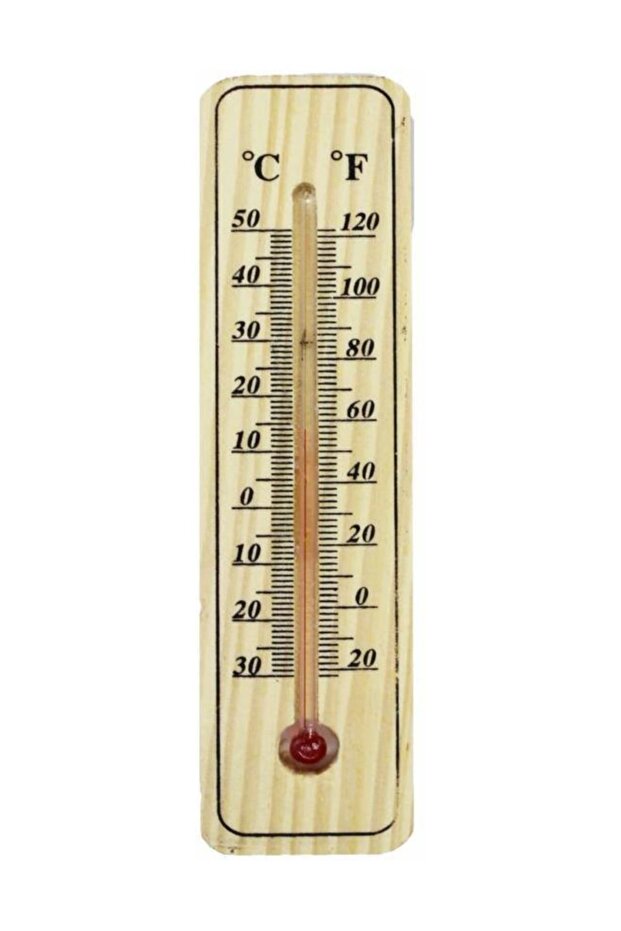 Em-5067 Wooden Thermometer Small Size