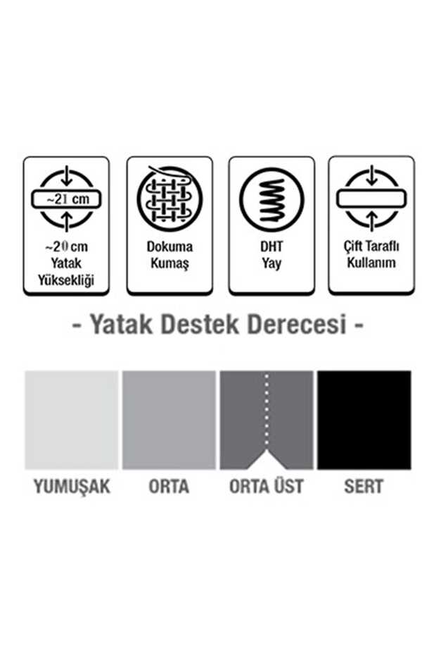 Cotton Kumaş Ortopedik Yaylı Yatak Lüx Ortopedik Yaylı Yatak Tek Kişilik Bebek Ve Çocuk Yatakları - 4