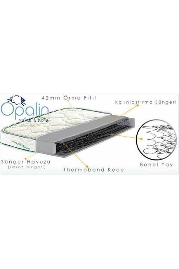 Bamboo Ortopedik Yaylı Yatak Tek Kişilik Yatak Çocuk Yatakları - 4