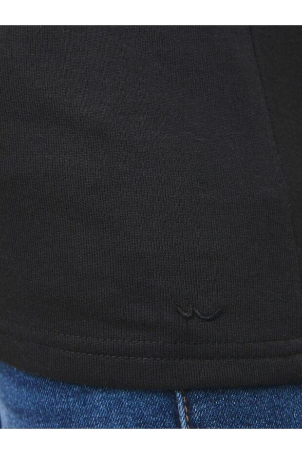 Kadın Siyah Pozıko Sweatshırt - 5