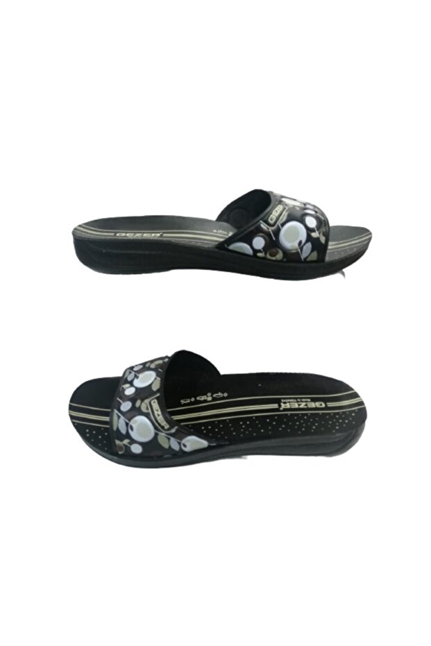 Ge068-10 Women's Black Daily Walking Slippers