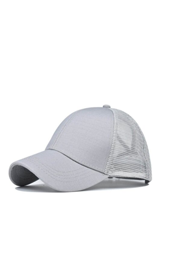 Yazlık Örme Fileli Düz Renk Arkası Ayaralanabilir Şapka Kepler Örme Fileli Şapka Pamuklu Şapka - 2