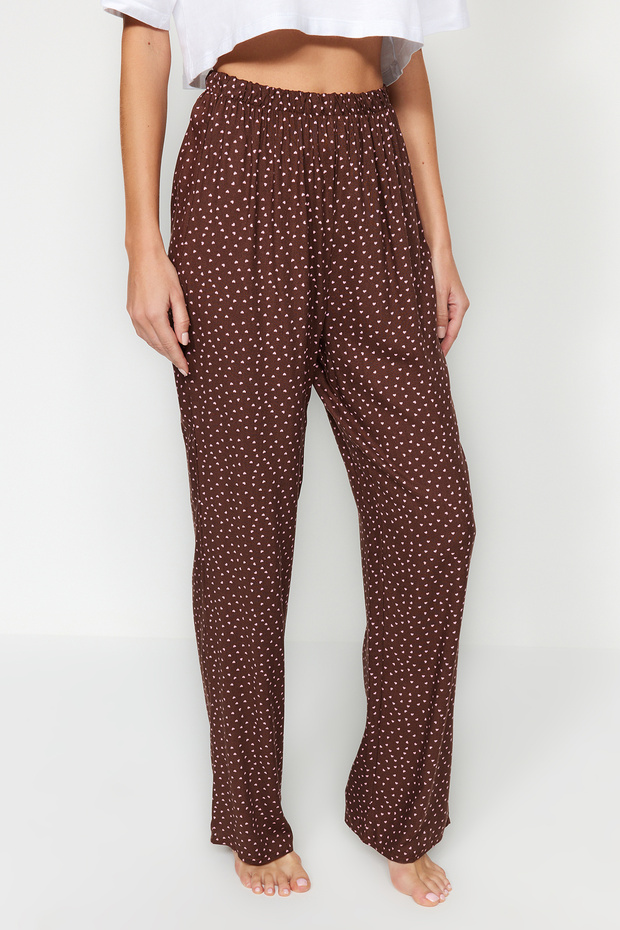 2'li Paket Kalpli Viskon Dokuma Pijama Altı THMAW24PJ00010 - 8