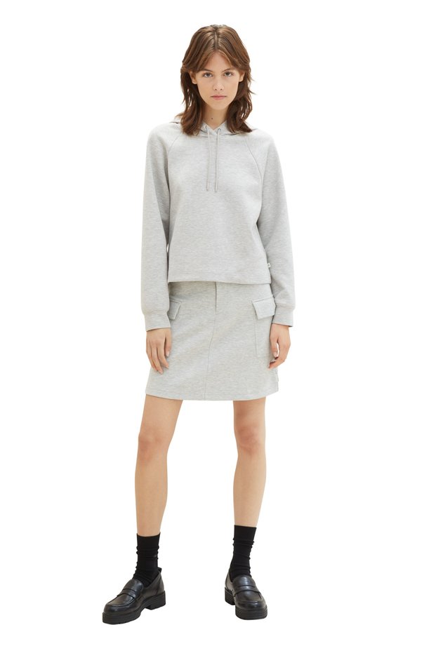 Rock Damen/Mädchen Basic hellgrau meliert