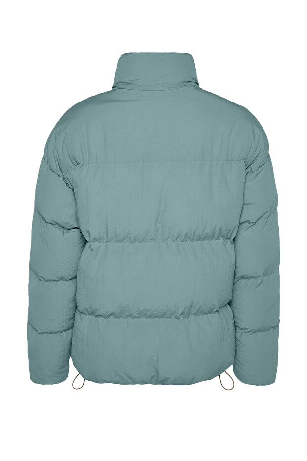 Mint Unisex Oversize Fit Dik Yaka Suya ve Rüzgara Dayanıklı Şişme Kışlık Mont TMNAW24MO00003 - 7
