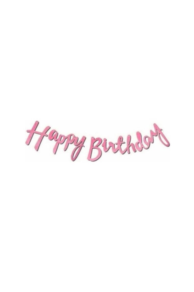 1 Piece Pink Color Special Cut Happy Birthday Banner
