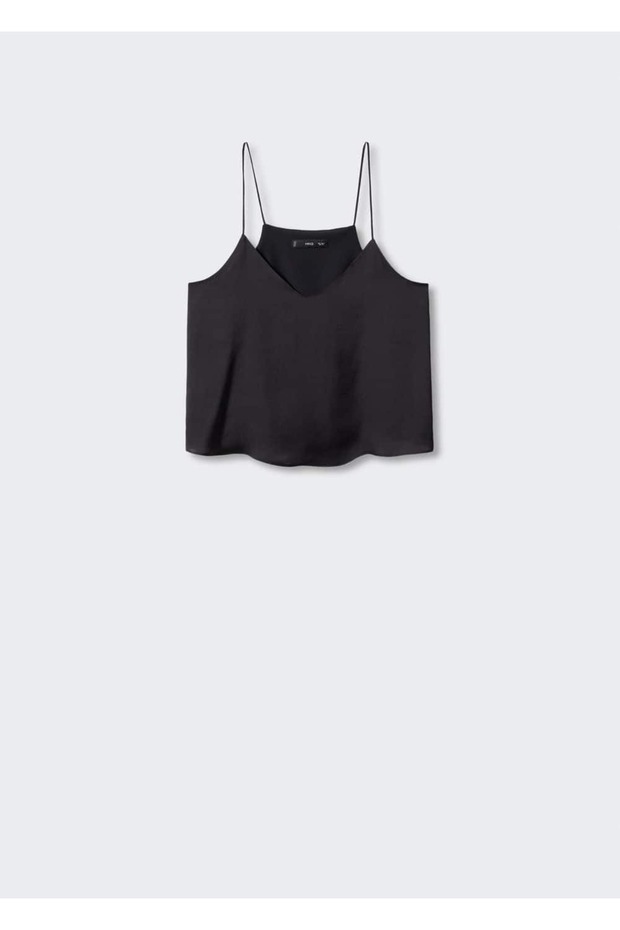 Bluse mit Satinträgern - 3