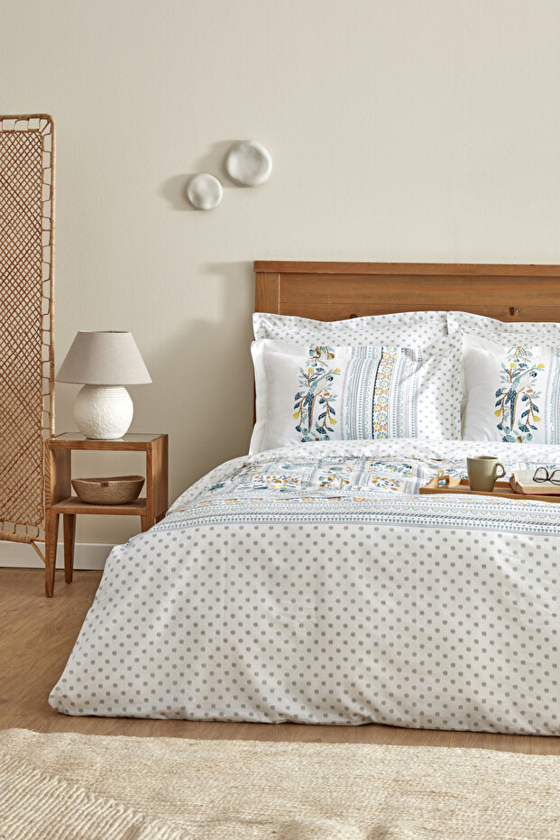 Frega  Pamuk Tek Kişilik Nevresim Takımı Yeşil PP - 2