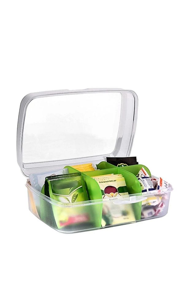 Premium Poşet Çay Saklama Kutusu 6 Bölmeli, Permium Organizer - 2