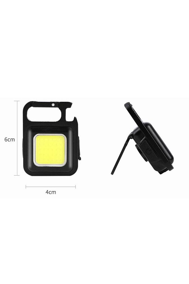 6w Led 3 Fonksiyonlu Şarjlı Mini Cep Projektörü (ANAHTARLIK AÇACAKLI MIKNATISLI AYAKLI) - 9