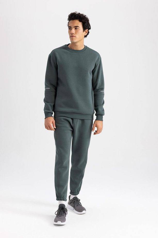Fit Jogger Eşofman Altı Standart Fit Beli Bağcıklı Lastikli Paça Basic Düz Cepli Y2283az23au - 5