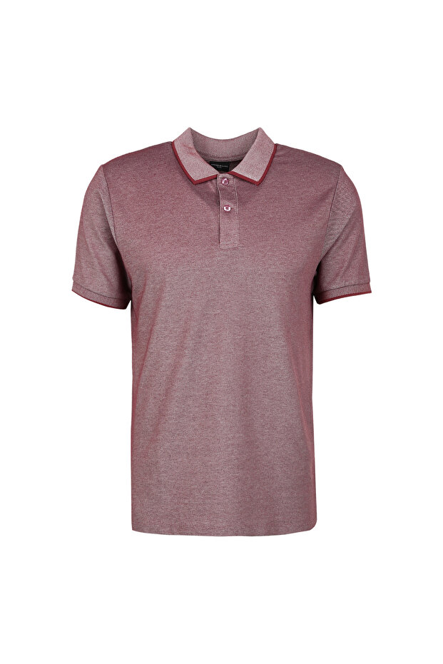 Altıny Yıldız Classics White - Claret Red Men's Polo T-Shirt 4A9000000003