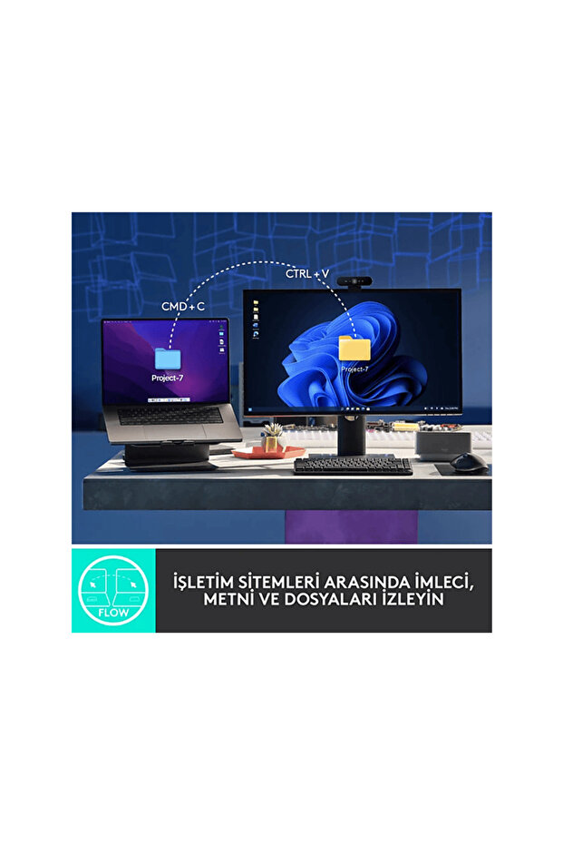 MX Master 3S Performans 8.000 DPI Optik Sensörlü Sessiz Kablosuz Mouse - Beyaz - 6