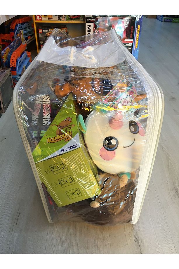 Şeffaf Kulplu Pvc Poşet Oyuncak Saklama Düzenleme Poşeti Oyuncak Hurcu 64x45x30cm - 1