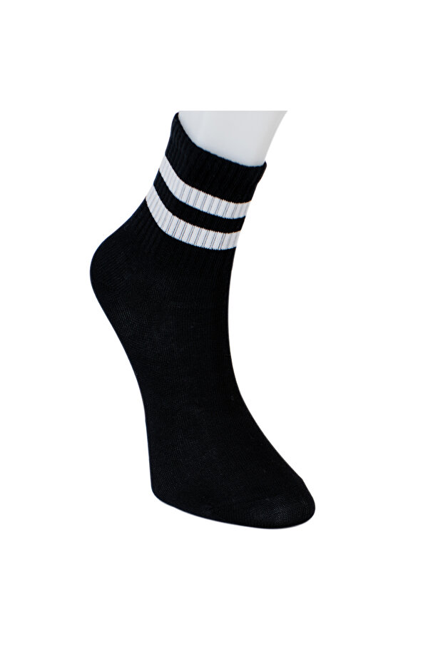 Premium High Ankle 6-Piece Striped Sports Socks