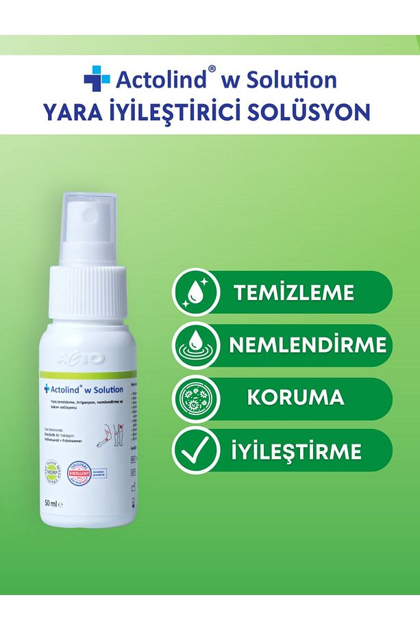 W SOLUTION 50 ML & ACTOLIND W GEL 30 ML (YARA İYİLEŞTİRME SOLÜSYONU VE JELİ) - 5