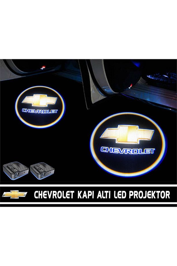Chevrolet Araçları Için Kapı Altı Logo 7 Led Projektör (2 Adet) - 2