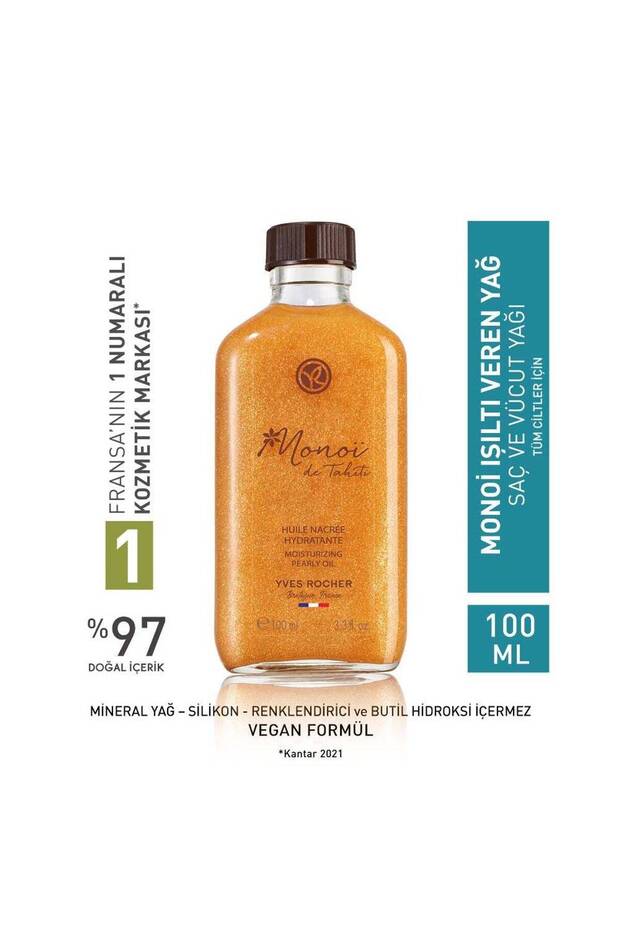 Egzotik bakımla vücudunuz ve saçlarınız ışıldasın! Monoi Işıltı Veren Saç ve Vücut Yağı 100 ml - 1