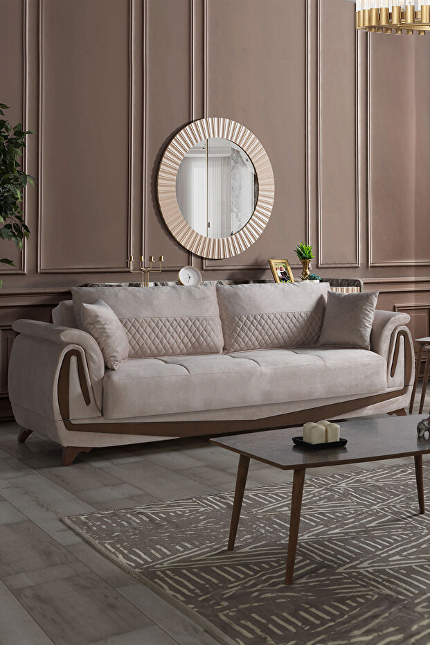 Oscer Çekyatlı Üçlü Kanepe Çekyat - 4