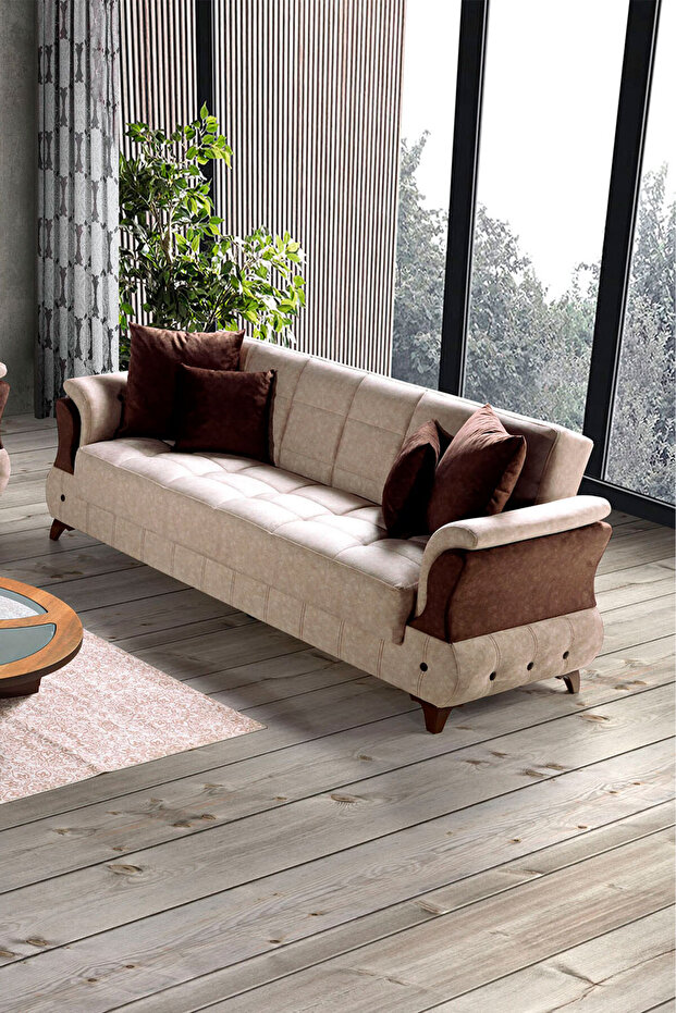 Fulya Çekyatlı Üçlü Kanepe Çekyat - 2