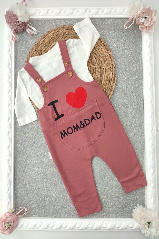 Plum Mom Dad Written Badi 2-Piece Baby Slopet