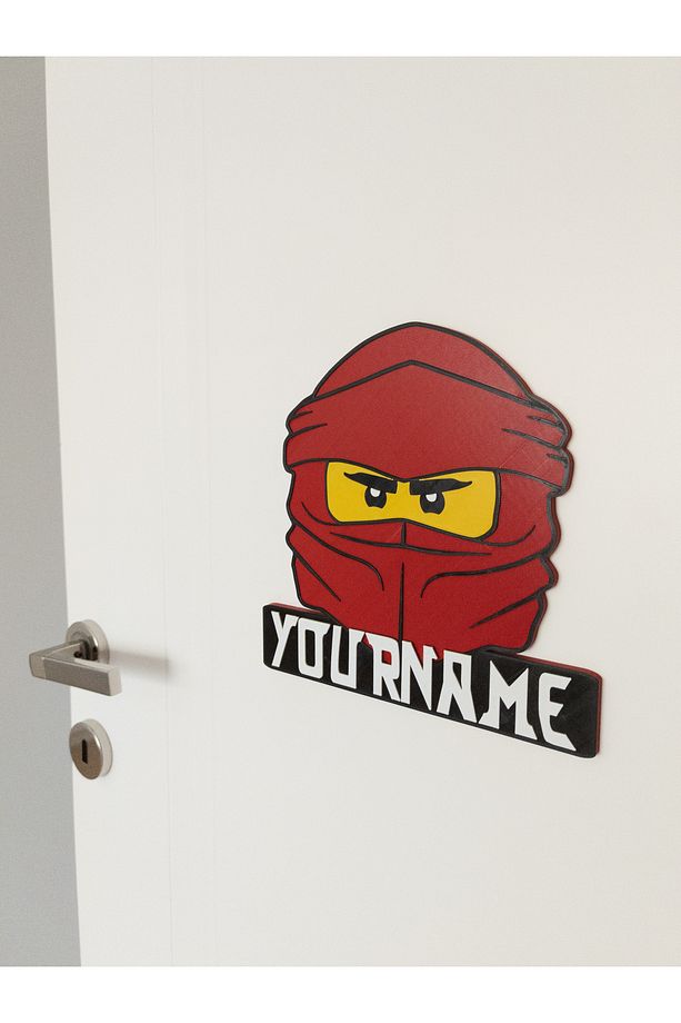 LEGO Ninjago Kai Kırmızı Kapı Süsü Çocuk Odası Dekor - 1
