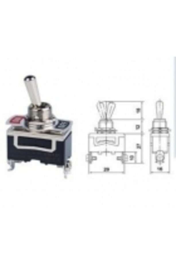 C511B On-Off Toggle Swich 2 Alıcılı Geçiş Anahtarı 15A 250V Açma -Kapama * ( 5 ADET ) - 5