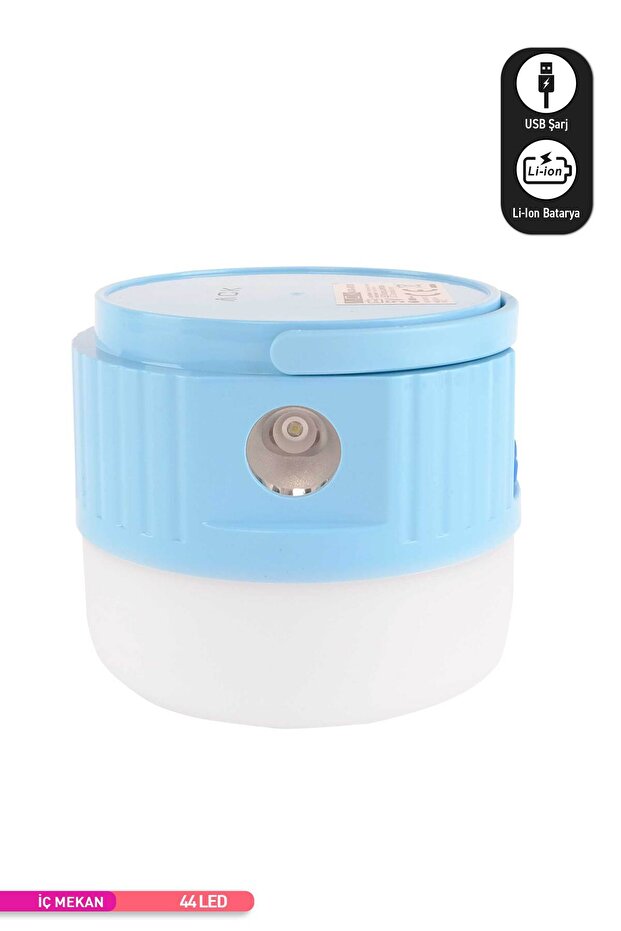 Şarjlı Kamp Çadır Lambası, El Fenerli Acil Durum Aydınlatması, 44 LED İki Kademeli Işıldak - 2