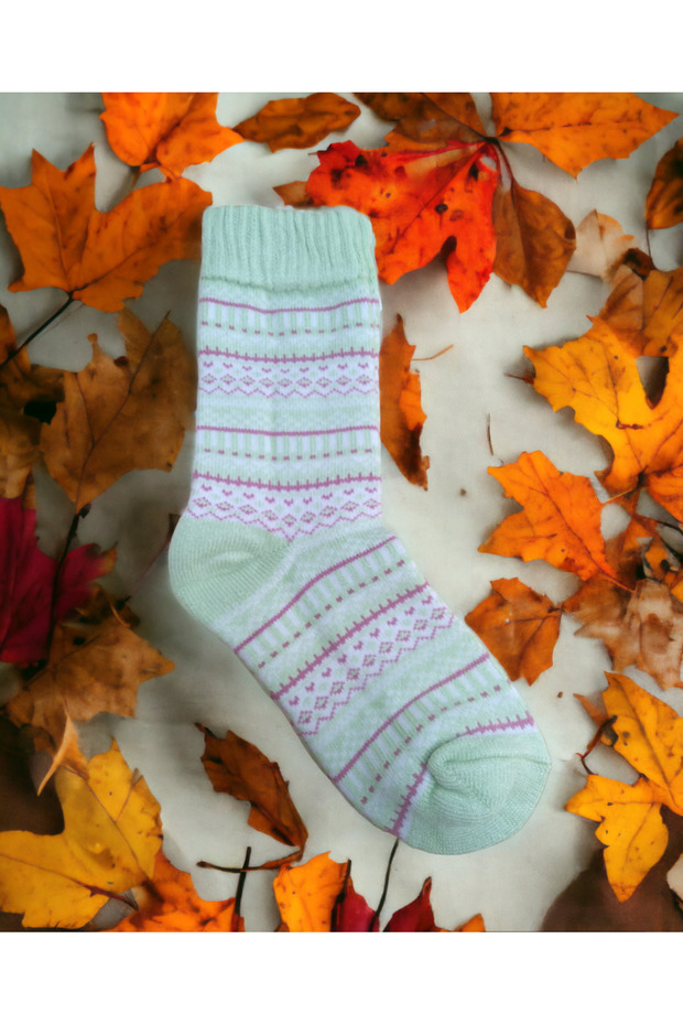 Scandinavian Design Extra Thick Patterned Winter Wool Socks