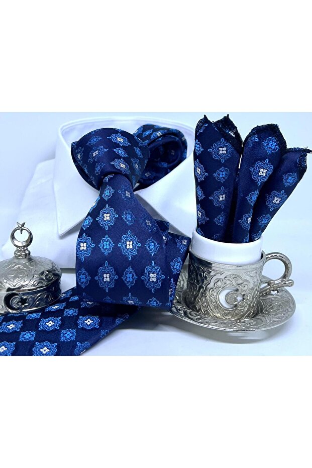 DOKUMA MENDİLLİ KRAVAT - 1