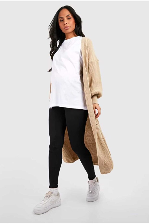 Black Ribbed Inner Fleece Leggings