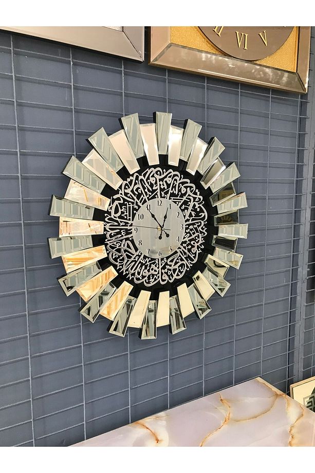 Art Mirror Elite Piyano Aynalı Ihlas Saat 70cm Gümüş Renk - 2