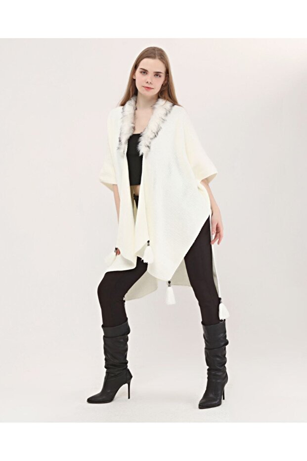 TRİKO KÜRKLÜ PANÇO - 1