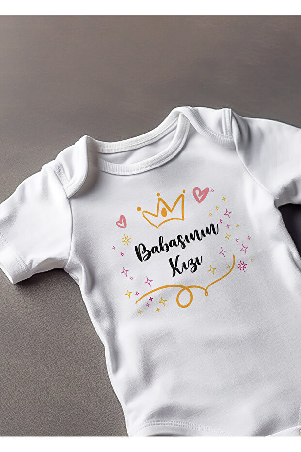 Short Sleeve 100% Cotton Daddy's Daughter Designed Baby Bodysuit