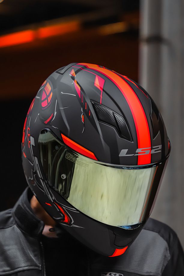 STREAM EVO ZUKO MAT SİYAH-TURUNCU KASK - 2