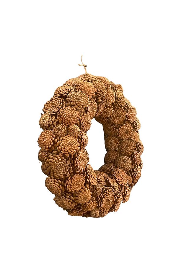 Yılbaşı Yeni Yıl 45 cm Kalın Kozalak Kapı Süsü Noel Parti Handmade Elyapımı - 8