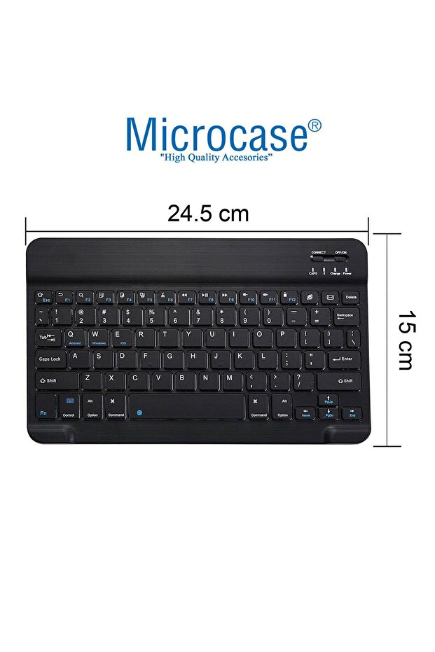Samsung Tab Active Pro SM-T547 Kapitone Tablet Çanta+Bluetooth Klavye+MouseTablet Standı AL8123 - 7