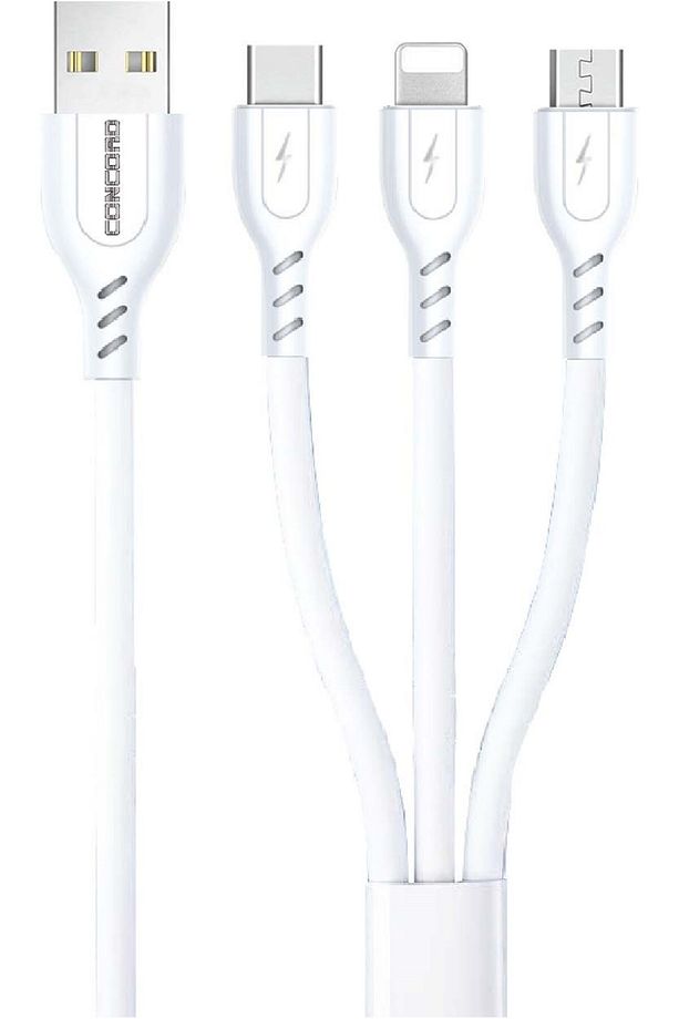 C452 20 Cm 2A USB Lightning Micro TYPE-C Çoklu Powerbank Kablo - 1