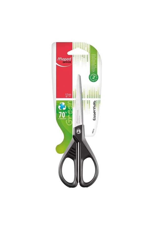 468110 21 cm Essentıals Green Asymmetrical Scissors