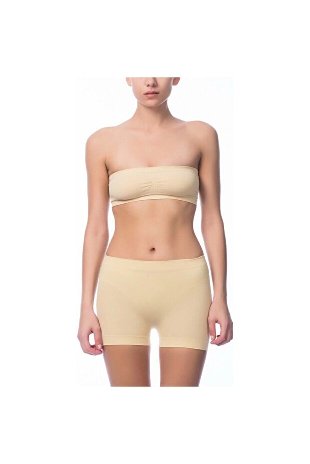 2-Piece Skin Tactel Seamless Collecting and Shaping Shorts Panties