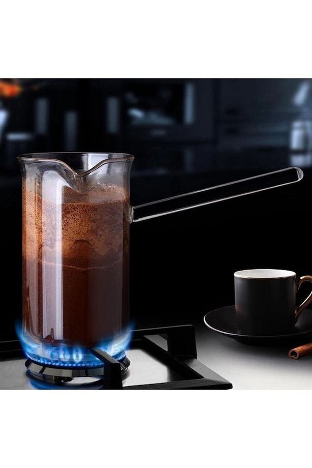Decorev Isıya Dayanıklı Borosilikat Cam Cezve 400 Ml - 3
