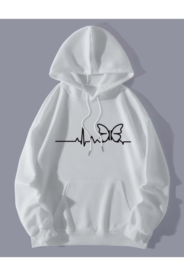 SEBESTA FASHİON NEW SEASON Unisex 2 THREAD BARDEN THICK PRINTED HOODED Sweatshirt