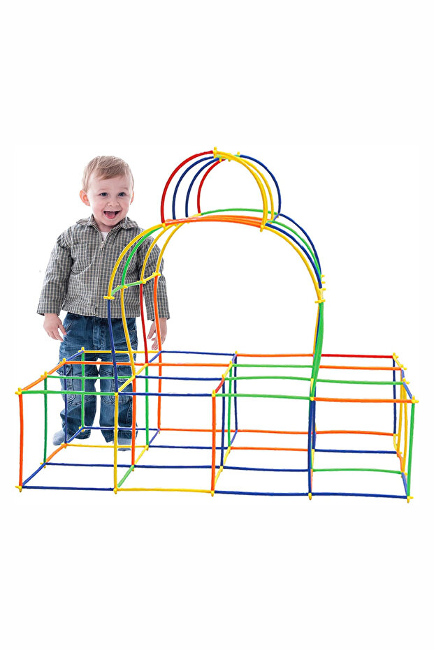 Practical Bamboo Sticks - Straw Sticks 300 Pieces Intelligence Imagination Development Game