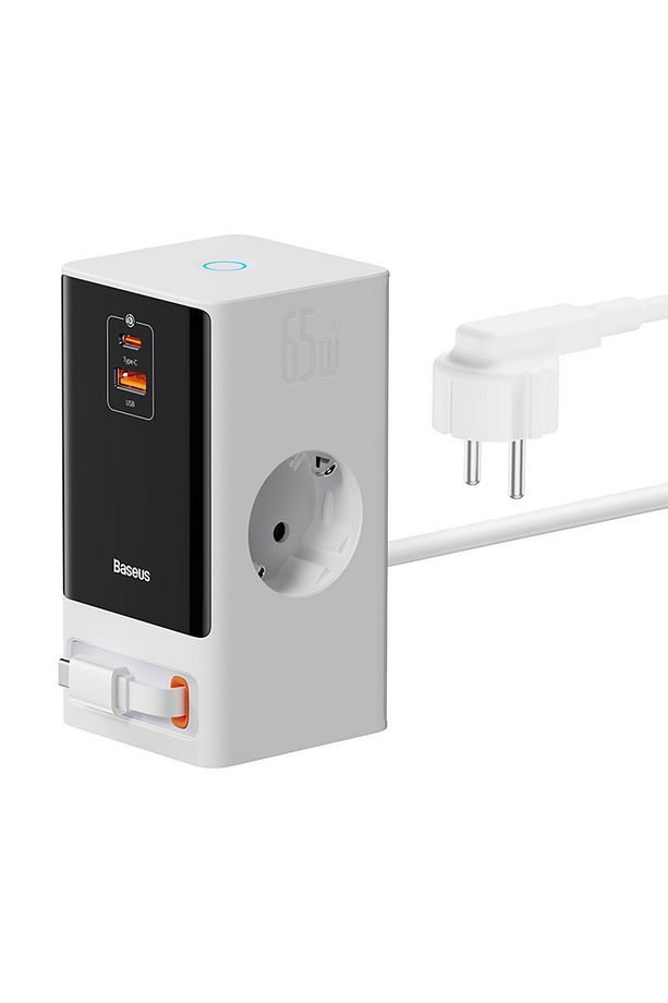 Power Combo Dijital PowerStrip 2AC+1U+1C+Retractable-C 65W Smart Versiyon Şarj Cihazı - 3