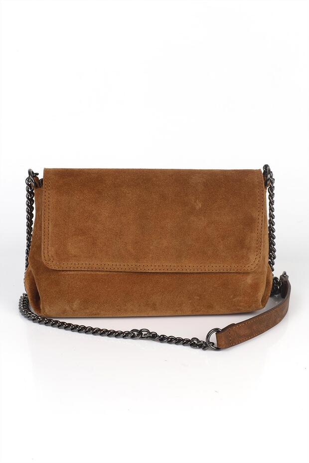 Genuine Suede Leather Women's Chain Long Handle Cross Shoulder Bag YC012044HSD