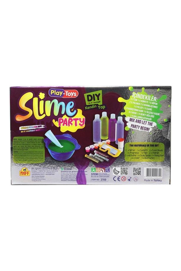 Slime Party Slime Hazırlama Seti 6 Farklı Slime Renkli Ve Esnek - 6